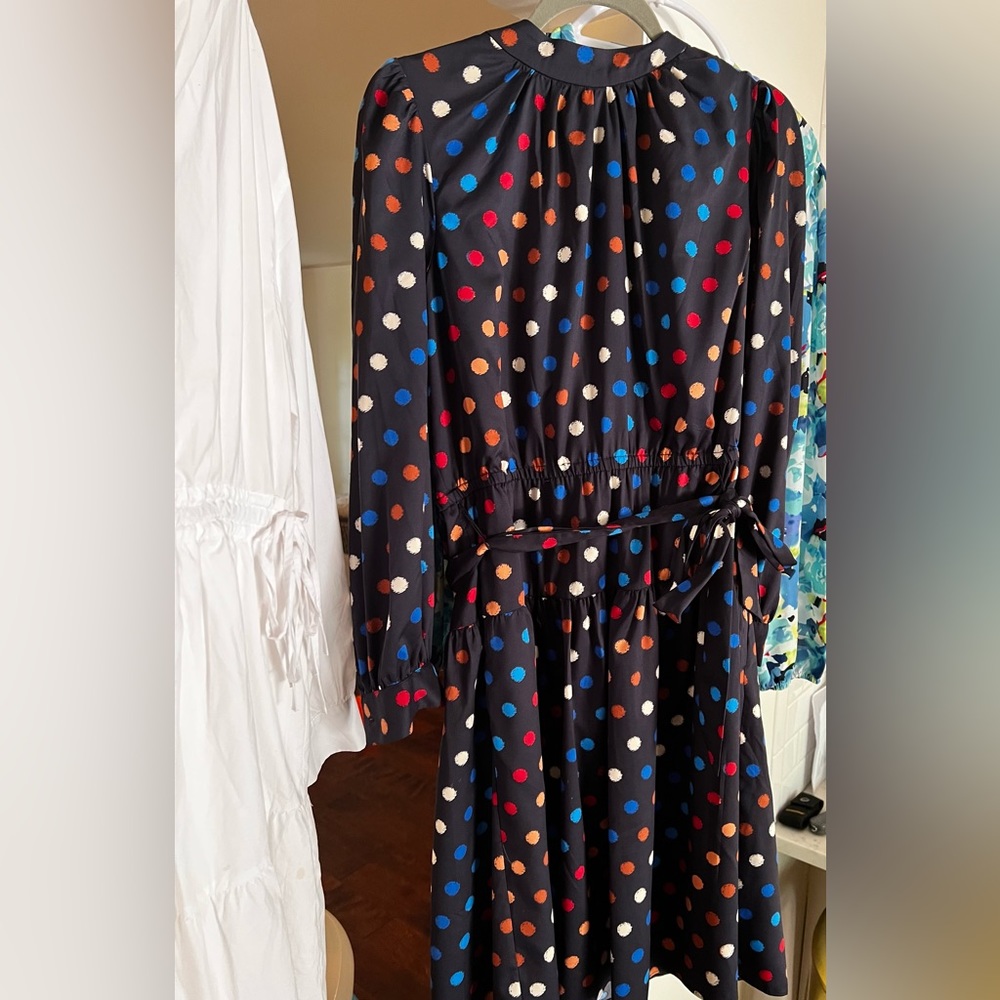 Maggy London polka dot belted dress